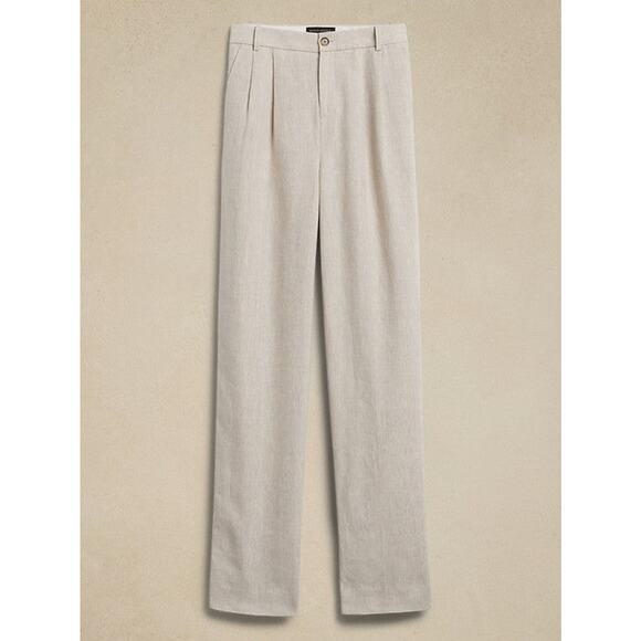 Banana Republic Palma Straightleg Linen Pant - 8 - Picture 1 of 4